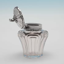 Antique Sterling Silver Naturalistic Ink Stand - Charles & George Fox, hallmarked in 1846 London - Victorian - Thumbnail 4