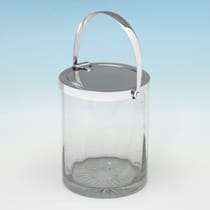 Antique Sterling Silver & Glass Jam Pot - Hukin & Heath, hallmarked in 1922 Birmingham - George V - Thumbnail 1