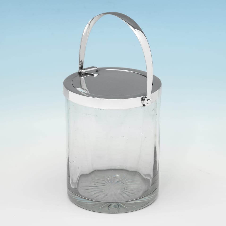 Antique Sterling Silver & Glass Jam Pot - Hukin & Heath, hallmarked in 1922 Birmingham - George V