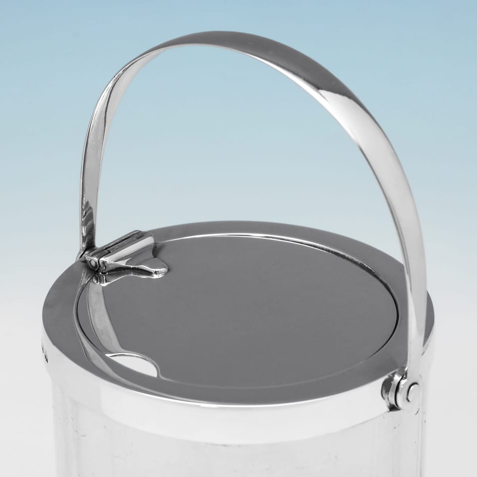 Antique Sterling Silver & Glass Jam Pot - Hukin & Heath, hallmarked in 1922 Birmingham - George V - Image 4