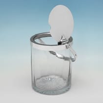 Antique Sterling Silver & Glass Jam Pot - Heath & Middleton, hallmarked in 1908 Birmingham - Edwardian - Thumbnail 3