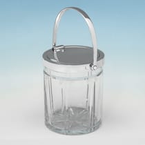 Sterling Silver & Glass Jam Pot - Hukin & Heath, hallmarked in 1933 Birmingham - George V - Thumbnail 1