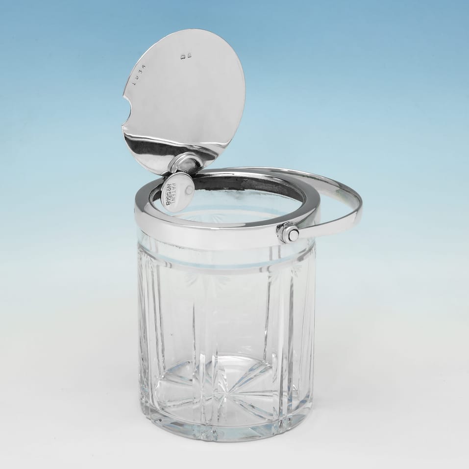 Sterling Silver & Glass Jam Pot - Hukin & Heath, hallmarked in 1933 Birmingham - George V - Image 2