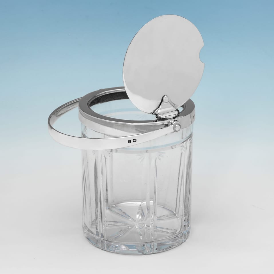 Sterling Silver & Glass Jam Pot - Hukin & Heath, hallmarked in 1933 Birmingham - George V - Image 3