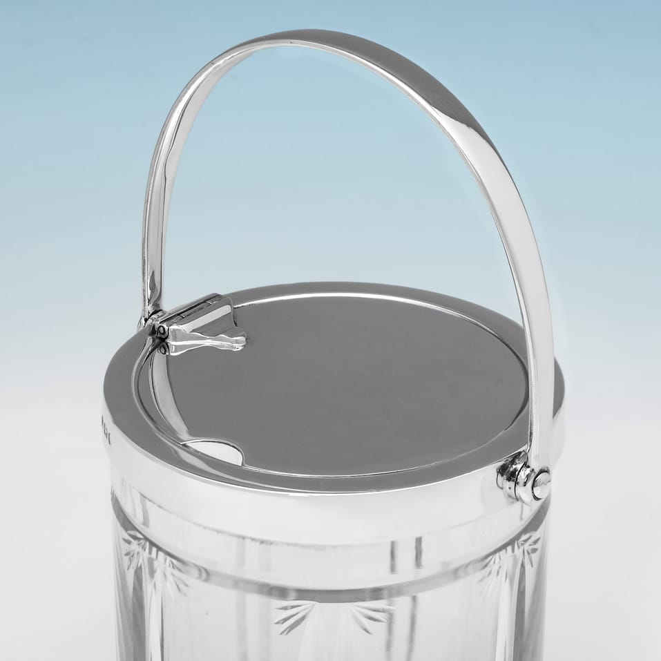 Sterling Silver & Glass Jam Pot - Hukin & Heath, hallmarked in 1933 Birmingham - George V - Image 4