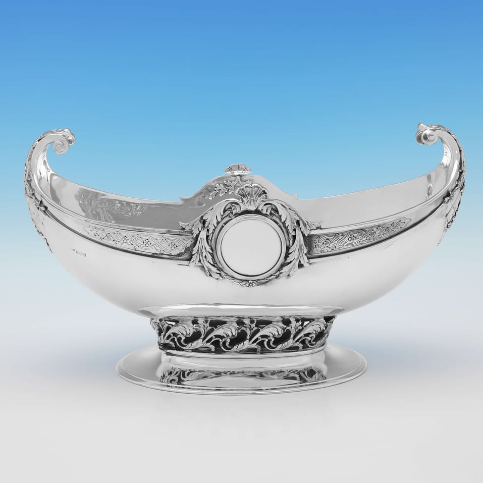 Sterling Silver & Enamel Arts & Crafts Jardiniere - Mappin & Webb, hallmarked in 1928 Sheffield - George V - Image 4
