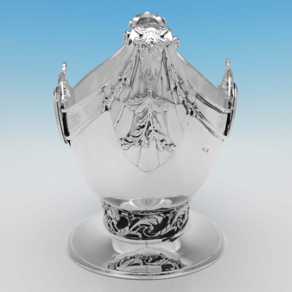 Sterling Silver & Enamel Arts & Crafts Jardiniere - Mappin & Webb, hallmarked in 1928 Sheffield - George V - Image 6