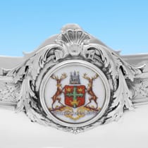 Sterling Silver & Enamel Arts & Crafts Jardiniere - Mappin & Webb, hallmarked in 1928 Sheffield - George V - Thumbnail 8