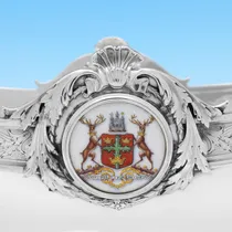 Sterling Silver & Enamel Arts & Crafts Jardiniere - Mappin & Webb, hallmarked in 1928 Sheffield - George V - Thumbnail 8
