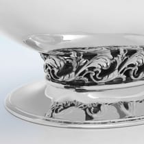 Sterling Silver & Enamel Arts & Crafts Jardiniere - Mappin & Webb, hallmarked in 1928 Sheffield - George V - Thumbnail 11