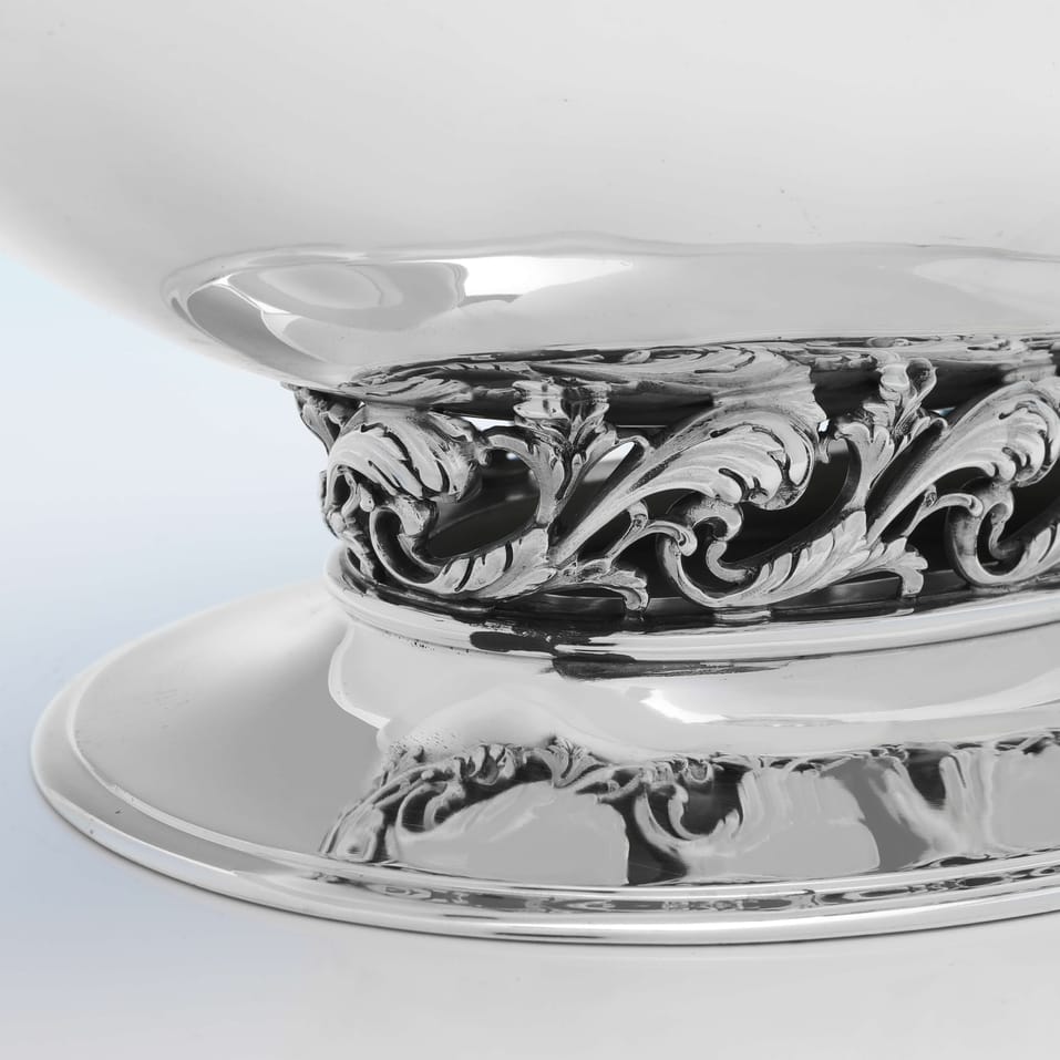 Sterling Silver & Enamel Arts & Crafts Jardiniere - Mappin & Webb, hallmarked in 1928 Sheffield - George V - Image 11