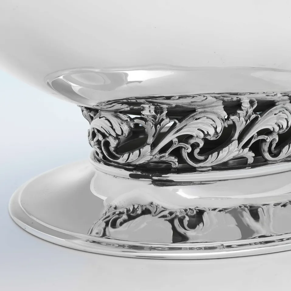 Sterling Silver & Enamel Arts & Crafts Jardiniere - Mappin & Webb, hallmarked in 1928 Sheffield - George V - Image 11