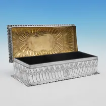 Antique Sterling Silver 'Reynolds Angels' Jewellery Box - John Newton Mappin, hallmarked in 1889 London - Victorian - Thumbnail 2