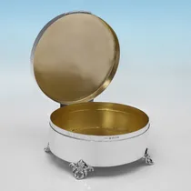 Antique Sterling Silver Jewellery Box - E. S. Barnsley & Co., hallmarked in 1910 Birmingham - George V - Thumbnail 3