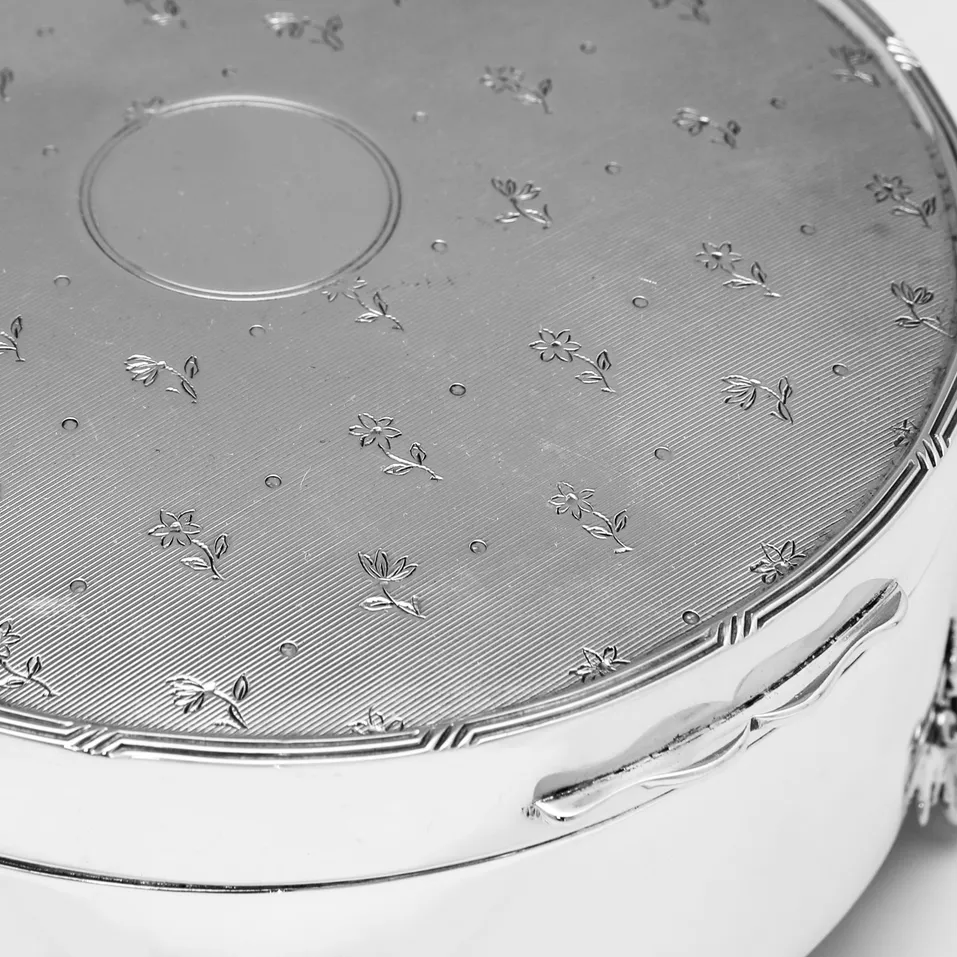 Antique Sterling Silver Jewellery Box - E. S. Barnsley & Co., hallmarked in 1910 Birmingham - George V - Image 4