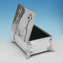 Antique Sterling Silver Jewellery Box - William Hutton & Sons Ltd., hallmarked in 1902 London - Edwardian - Thumbnail 4