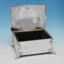 Antique Sterling Silver Jewellery Box - William Hutton & Sons Ltd., hallmarked in 1902 London - Edwardian - Thumbnail 2