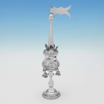 Antique Sterling Silver Havdalah Spice Box - Joseph Zweig, hallmarked in 1912 London - George V - Thumbnail 1