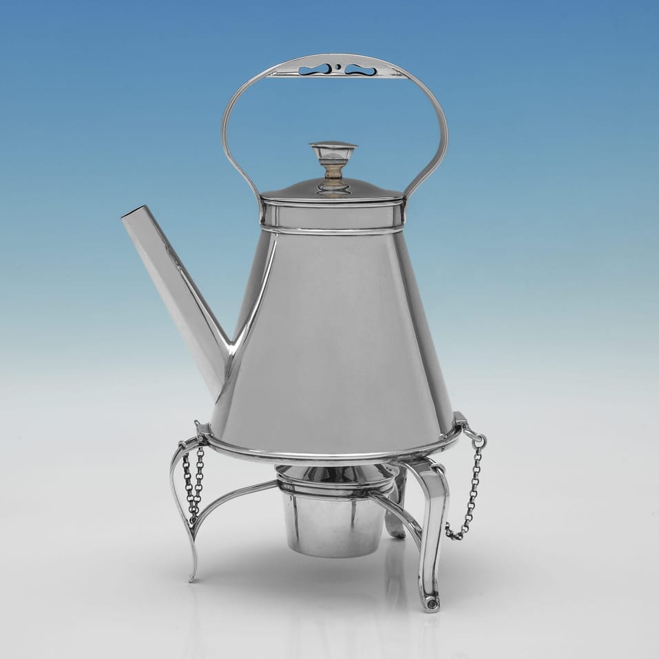 Antique Sterling Silver Industrialist Kettle - G. Brace & Co. Ltd., hallmarked in 1911 London - George V