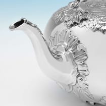 Antique Sterling Silver Kettle - Daniel & Charles Houle, hallmarked in 1882 London - Victorian - Thumbnail 6