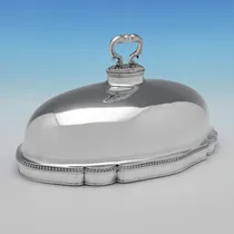 Antique Sterling Silver Meat Dish Cover - Paul Storr, hallmarked in 1807 London - George III - Thumbnail 4