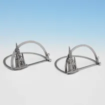Antique Sterling Silver Pair of Menu Holders - James Fenton, hallmarked in 1899 Birmingham - Victorian - Thumbnail 1