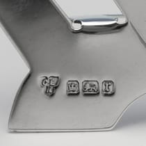 Antique Sterling Silver Novelty Set of Four 'Card Suit' Menu Holders - C. E. Nixon, made circa 1912 London - George V - Thumbnail 4