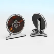 Antique Sterling Silver & Tortoiseshell Set of 6 Menu Holders - E. S. Barnsley & Co., hallmarked in 1911 Birmingham - George V - Thumbnail 3