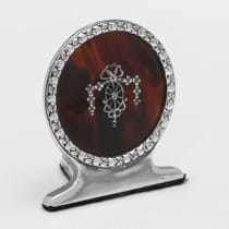 Antique Sterling Silver & Tortoiseshell Set of 6 Menu Holders - E. S. Barnsley & Co., hallmarked in 1911 Birmingham - George V - Thumbnail 4