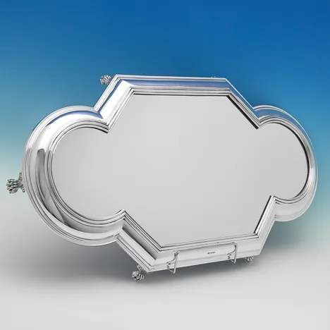 Antique Sterling Silver Mirror Plateau - Elkington & Co., hallmarked in 1886 Sheffield - Victorian