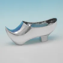 Antique Sterling Silver Model of a Shoe - Nathan & Hayes, hallmarked in 1899 Birmingham - Victorian - Thumbnail 1