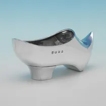 Antique Sterling Silver Model of a Shoe - Nathan & Hayes, hallmarked in 1899 Birmingham - Victorian - Thumbnail 3