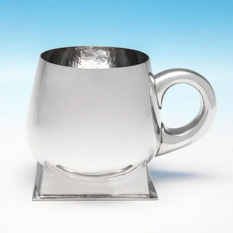 Sterling Silver Art Deco Mug - Charles Boyton, hallmarked in 1936 London - Edward VIII