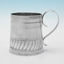 Antique Britannia Standard Silver Mug - John Porter, hallmarked in 1699 London - William III - Thumbnail 1