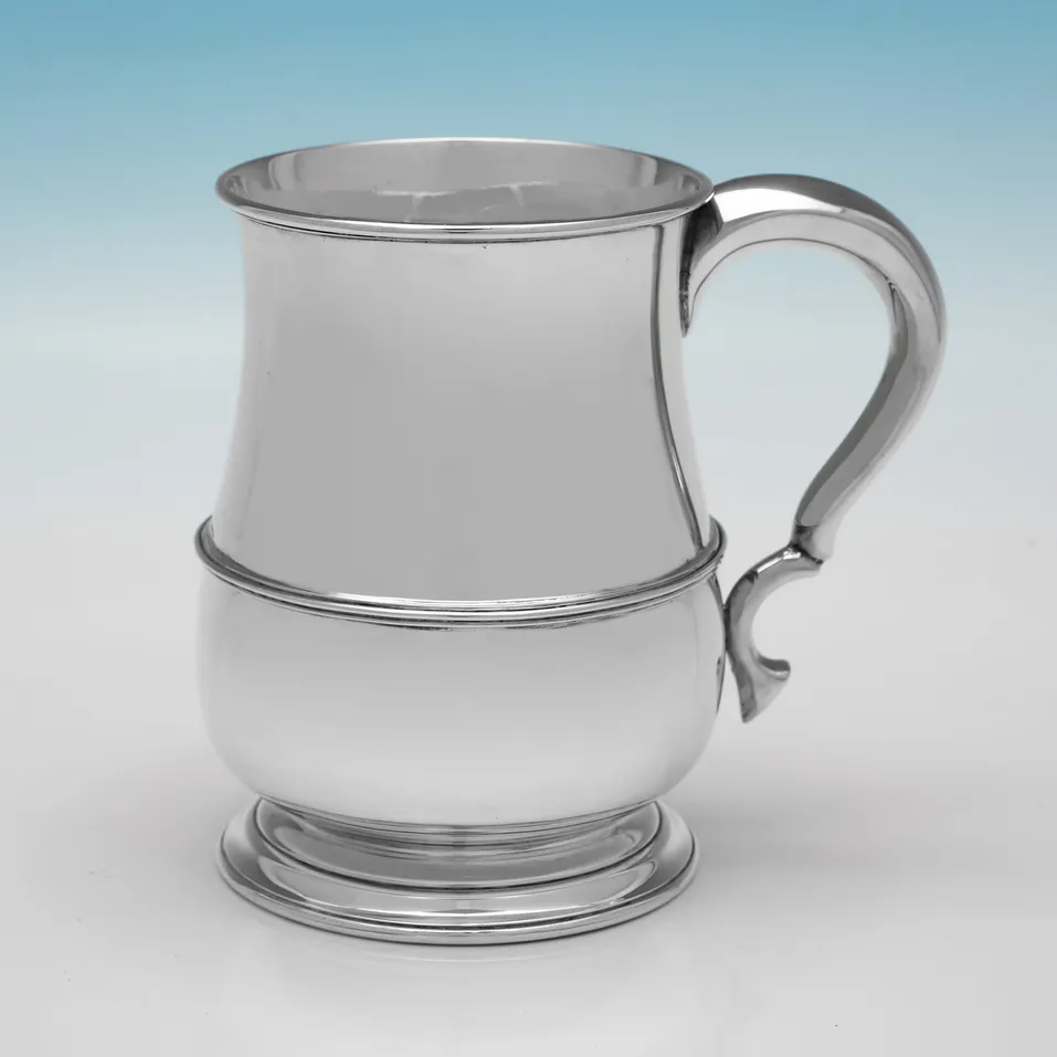 Sterling Silver Mug - William Hutton, hallmarked in 1927 Sheffield - George V - Image 1