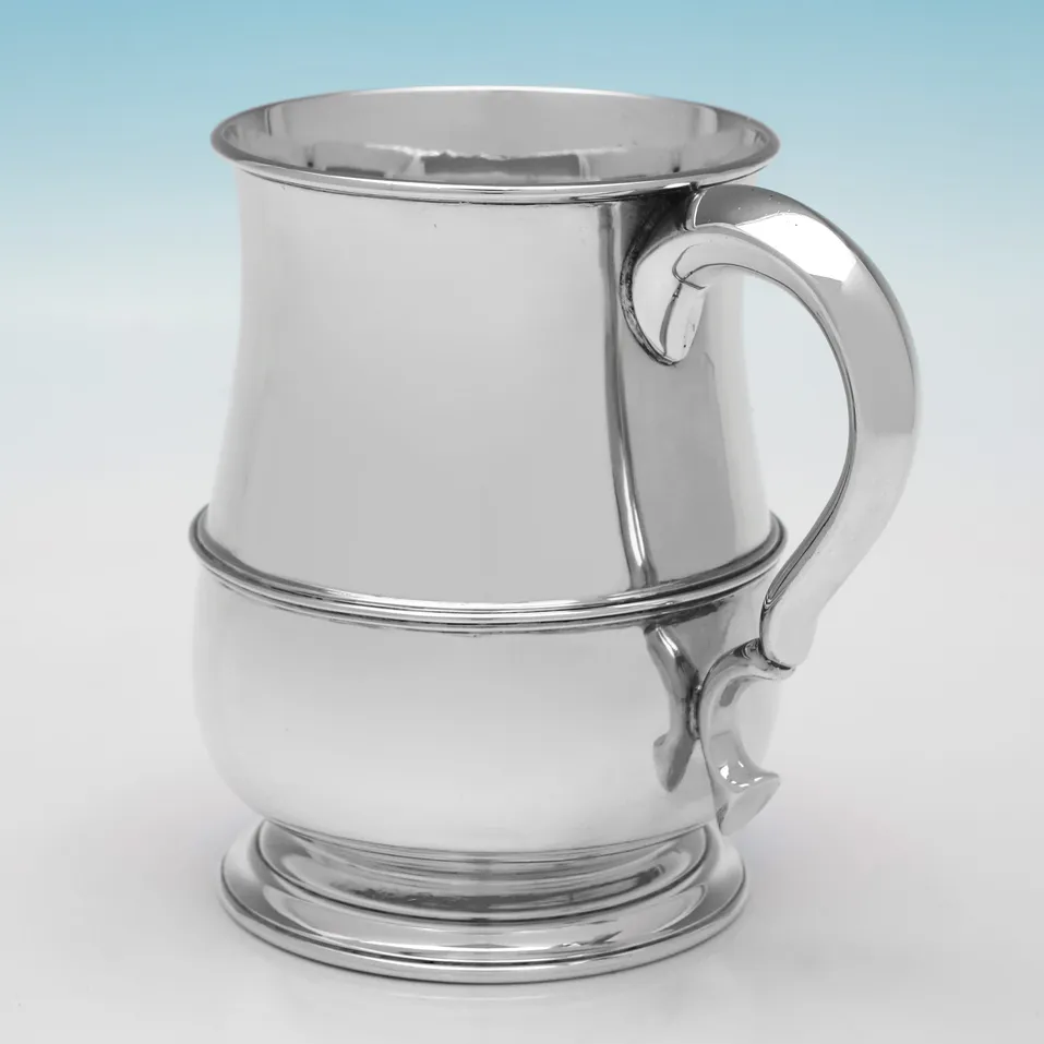 Sterling Silver Mug - William Hutton, hallmarked in 1927 Sheffield - George V - Image 3