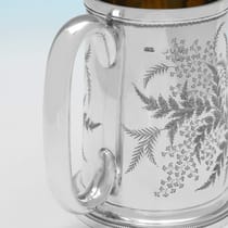 Antique Sterling Silver Pint Mug - George Maudley Jackson, hallmarked in 1890 London - Victorian - Thumbnail 4