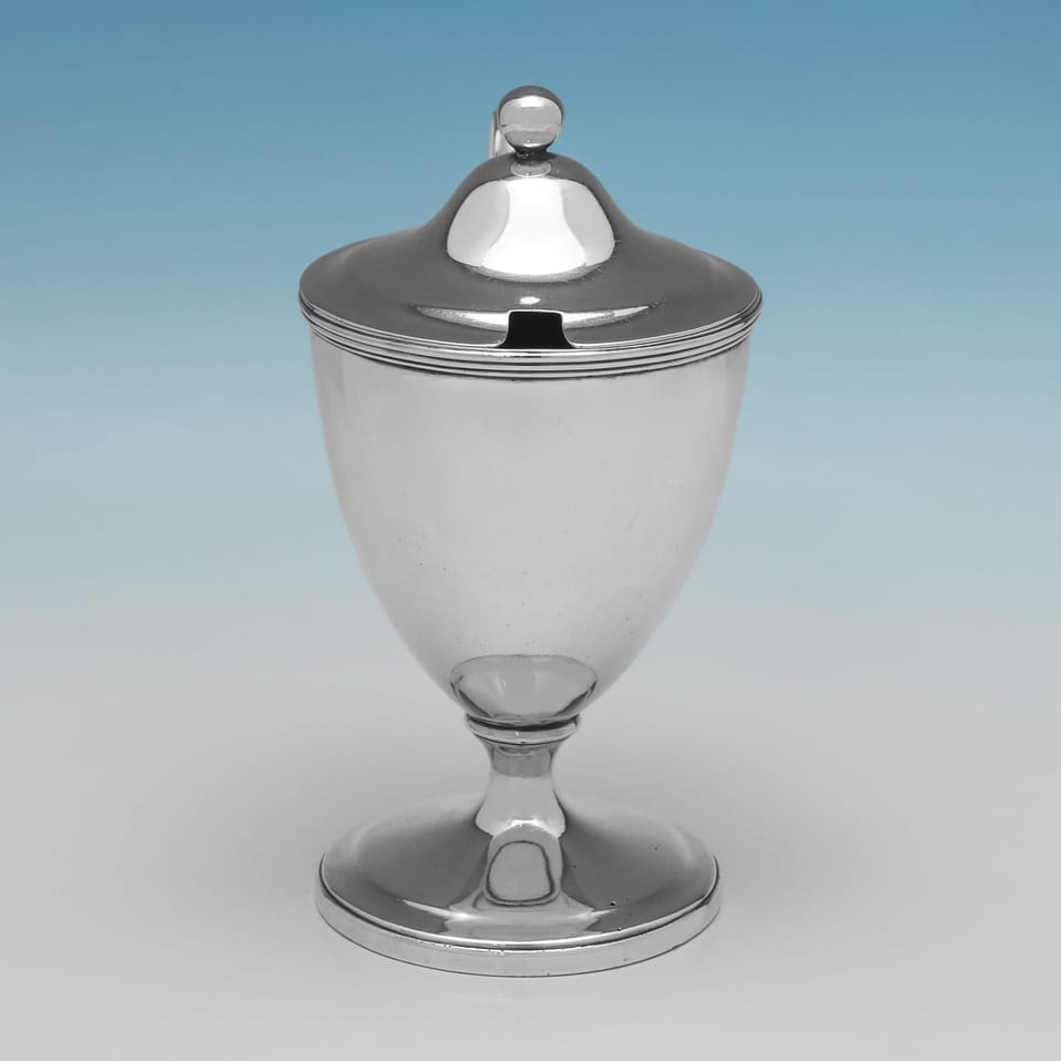 Antique Sterling Silver Mustard Pot - Abraham Peterson, hallmarked in 1790 London - George III - Image 2
