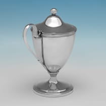 Antique Sterling Silver Mustard Pot - Abraham Peterson, hallmarked in 1790 London - George III - Thumbnail 3