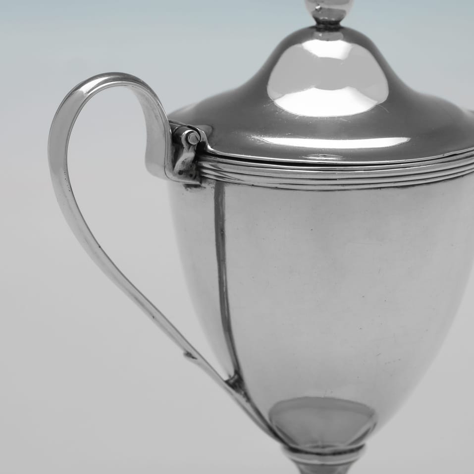 Antique Sterling Silver Mustard Pot - Abraham Peterson, hallmarked in 1790 London - George III - Image 5