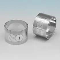 Sterling Silver Napkin Rings - Docker & Burn, hallmarked in 1925 Birmingham - George V - Thumbnail 3