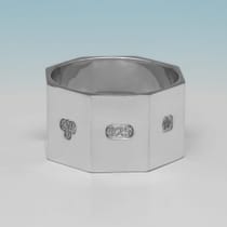 Sterling Silver Set of 12 Napkin Rings - C. J. Vander, hallmarked in 1999 Sheffield - Elizabeth II - Thumbnail 5