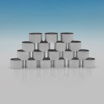 Sterling Silver Napkin Rings - H. Phillips, hallmarked in 1926 London - George V - Thumbnail 1