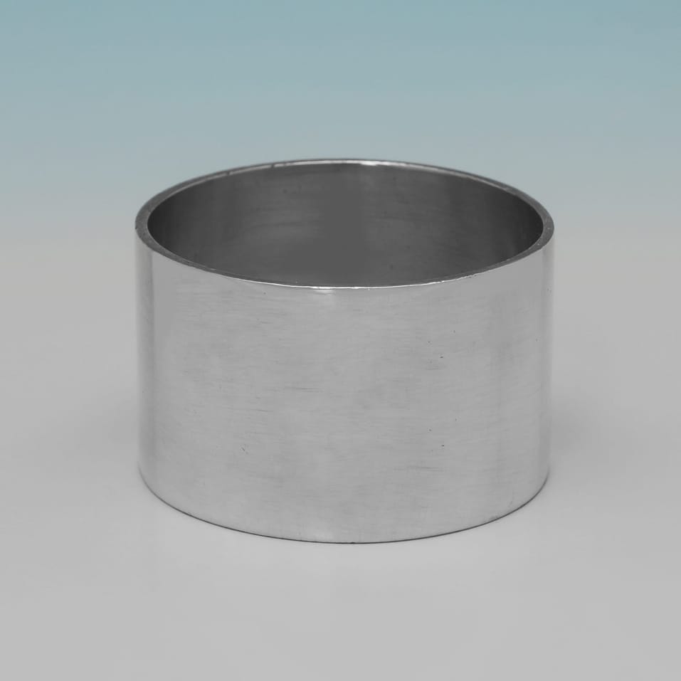 Sterling Silver Napkin Rings - H. Phillips, hallmarked in 1926 London - George V - Image 3