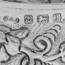 Antique Sterling Silver Set of 6 Napkin Rings - A. E. Jones, hallmarked in 1908 Birmingham - Edwardian - Thumbnail 5