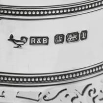 Antique Sterling Silver Pair of Napkin Rings - Roberts & Belk, hallmarked in 1903 Sheffield - Edwardian - Thumbnail 4