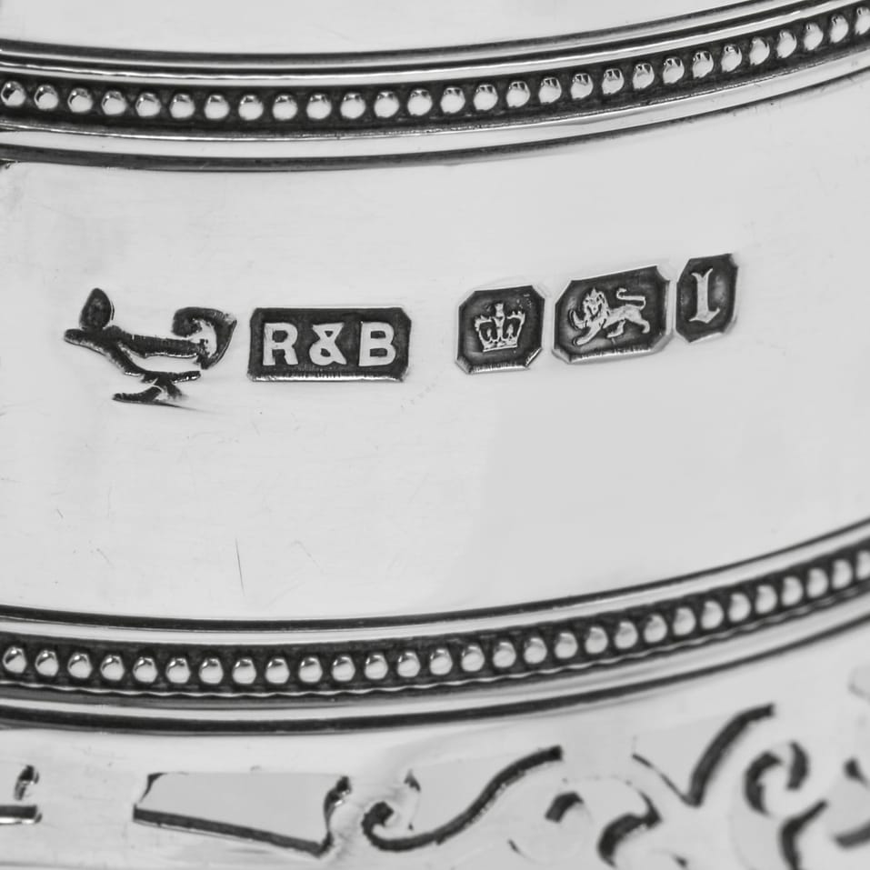 Antique Sterling Silver Pair of Napkin Rings - Roberts & Belk, hallmarked in 1903 Sheffield - Edwardian - Image 4