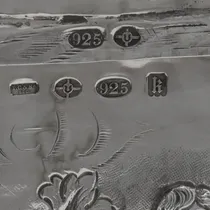 Sterling Silver Large Nef - Thomas Callow & Son, hallmarked in 1925 London - George V - Thumbnail 9