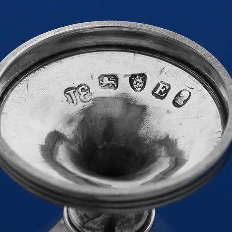 Antique Sterling Silver Pair of Ovoid Shaped Pepper Pots - John Emes, hallmarked in 1800 London - George III - Image 4