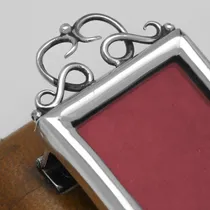 Antique Sterling Silver Photograph Frame and Paper Tidy - A. Barrett & Sons, hallmarked in 1897 Birmingham - Victorian - Thumbnail 4